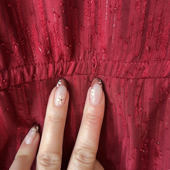 DONNA RICCO | Red Flutter Sleeve V-Neck Maxi Sundress - Picture 14 of 16